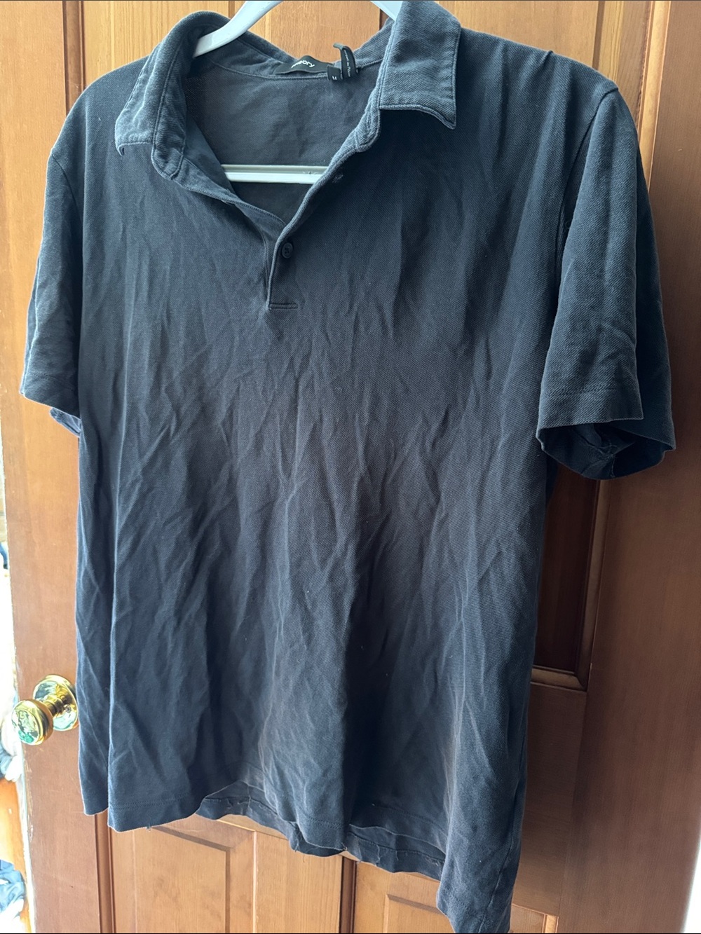 Theory Gray 100% Pima cotton polo shirt men’s Sz M
